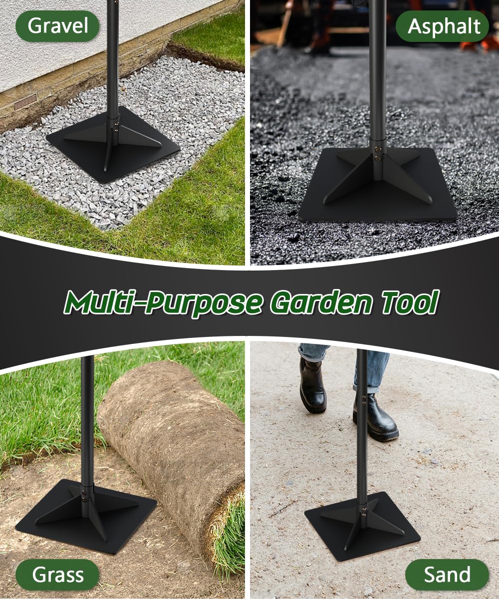 Ansionsol tamper next to measuring tape showing 47-inch adjustable length for fit