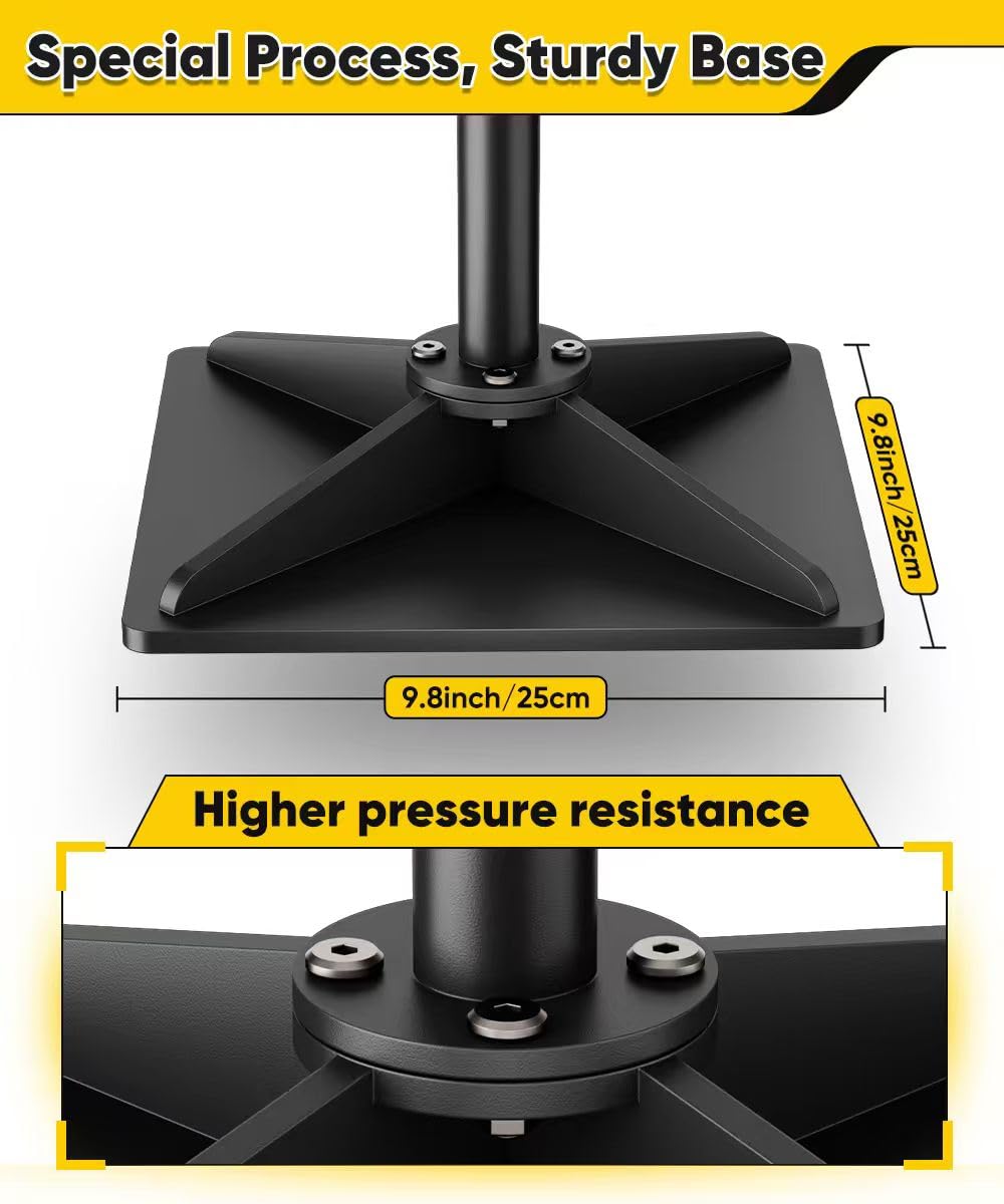 Ansionsol close-up of thickened powder-coated steel base resisting wear for long life