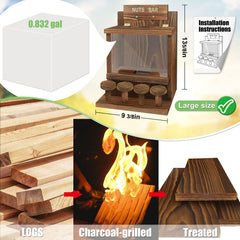 ANSTEEP close-up of carbonized wood grain highlighting weather resistance