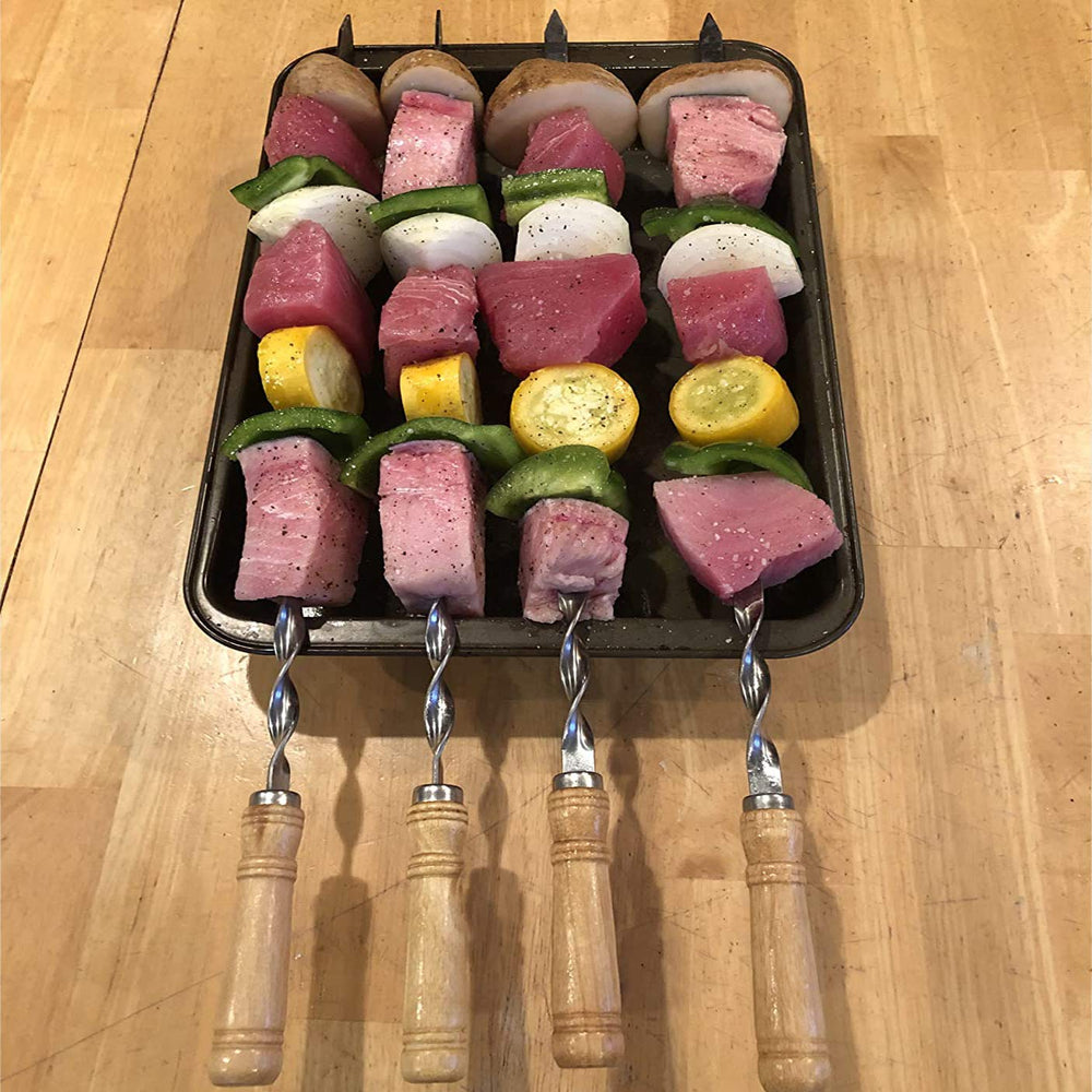 Antallcky skewer being washed and air-dried showing easy cleaning