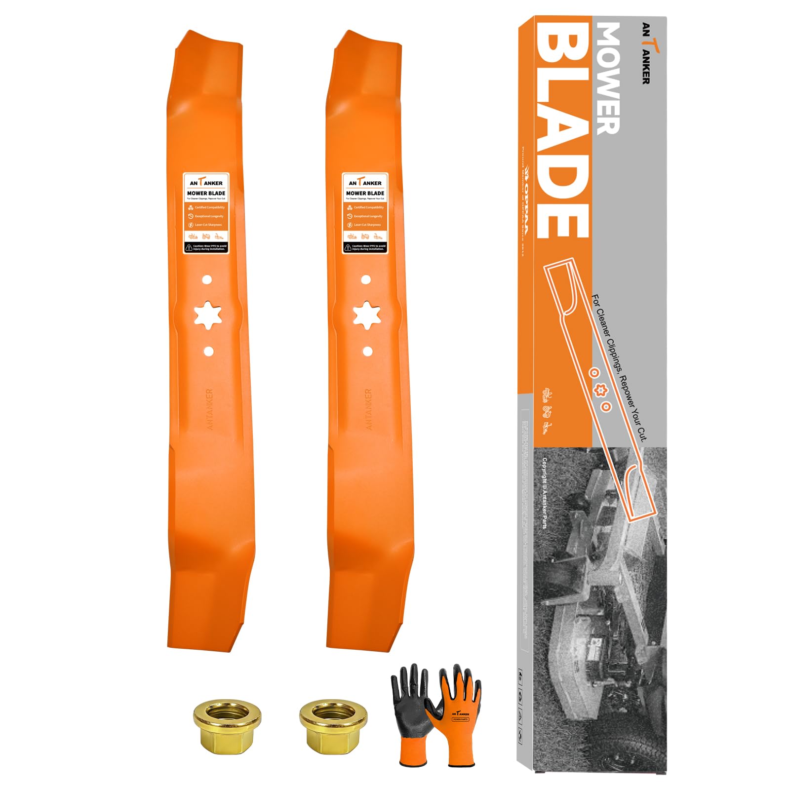 Antanker front view of blade pair showing fit and brand benefit