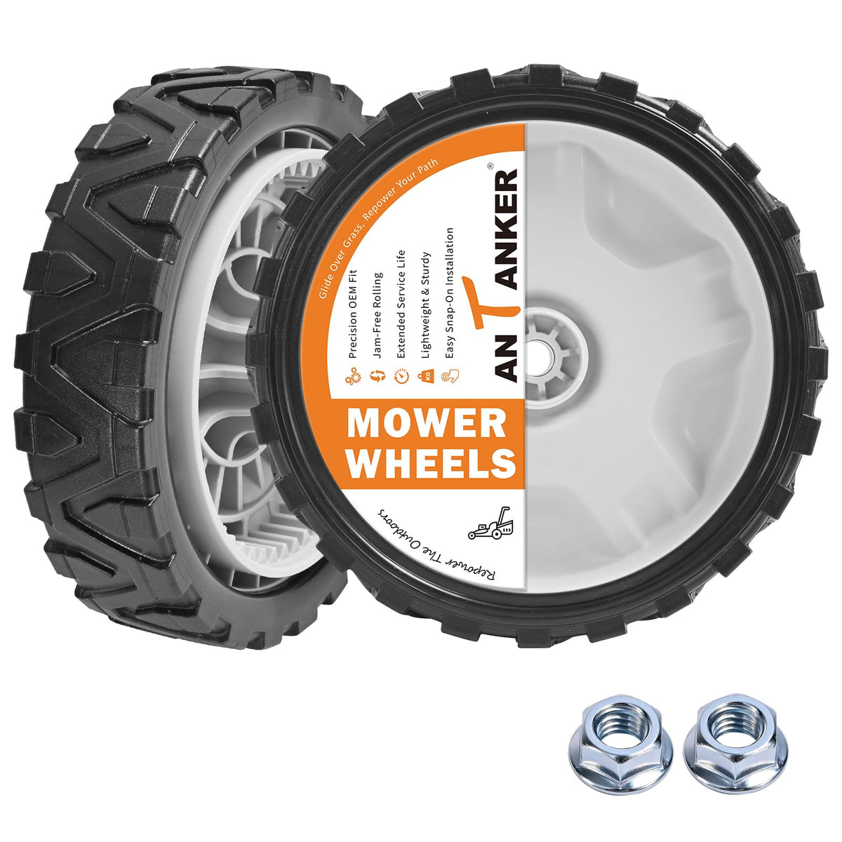 Antanker front view wheel drive assembly showing precise fit and improved traction