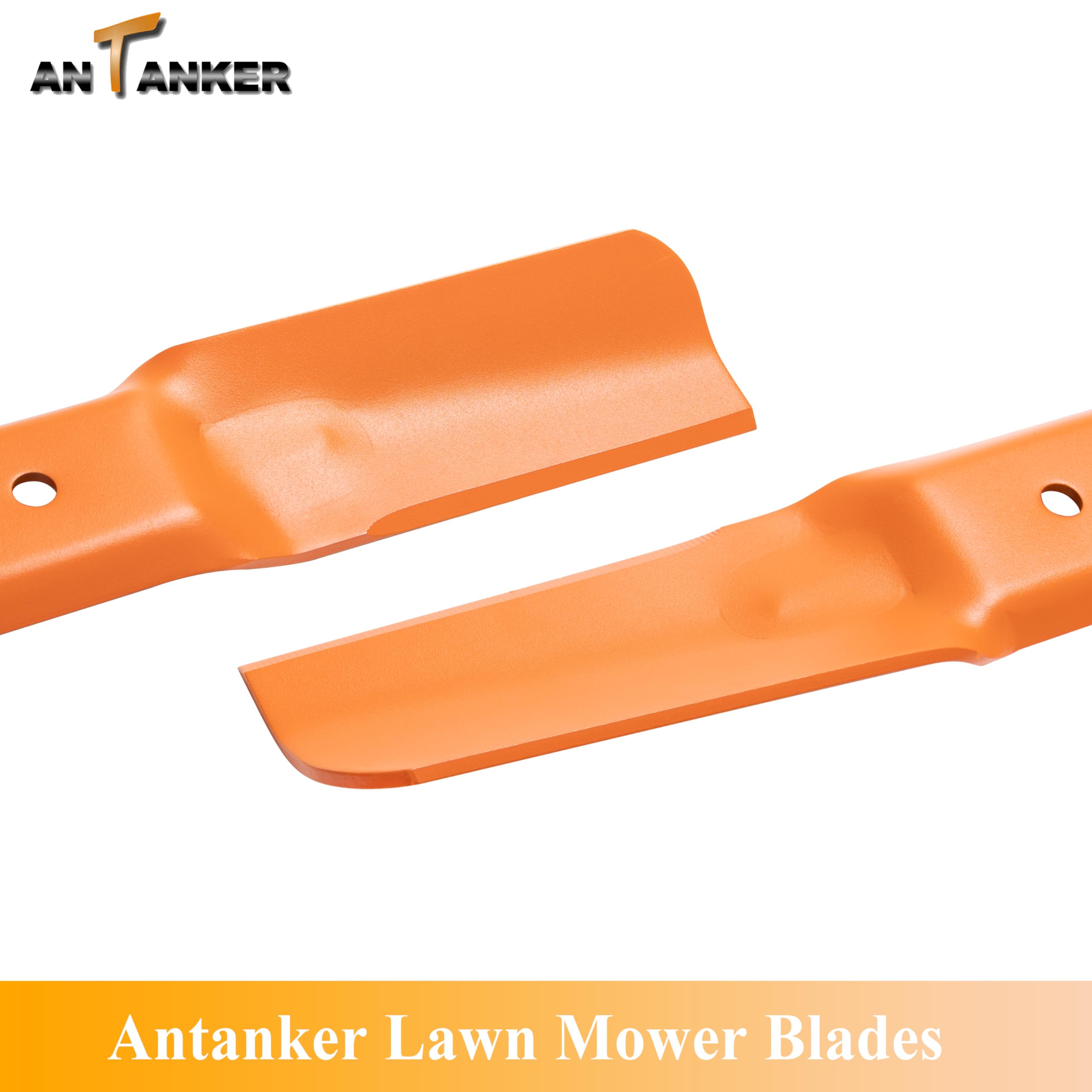 Antanker blade installed on mower deck delivering improved balance and cut