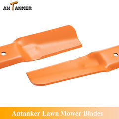 Antanker blade installed on mower deck delivering improved balance and cut