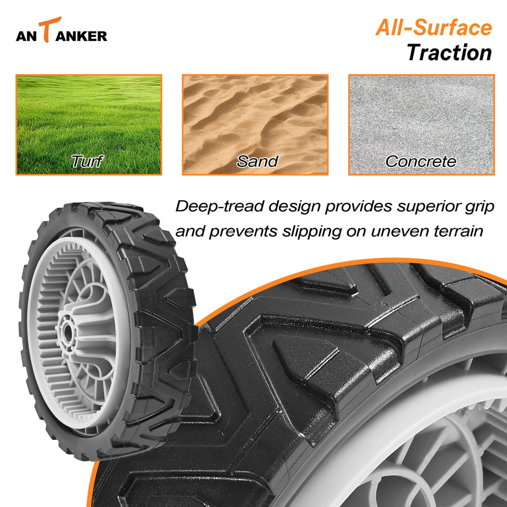 Antanker installed on mower axle demonstrating quick DIY replacement benefit