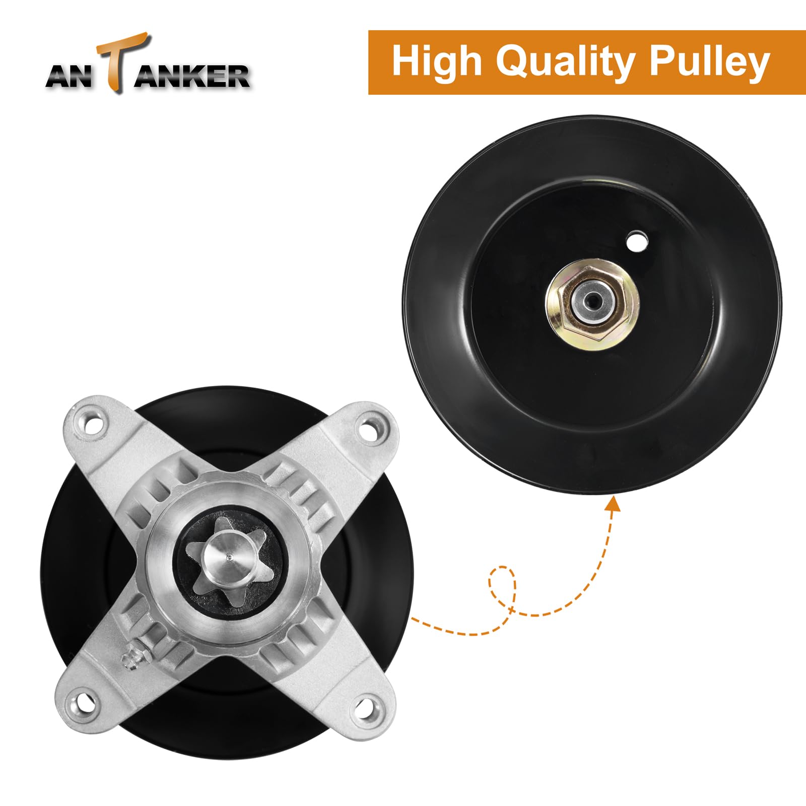 Antanker spindle beside tape measure showing 6.3 inch height and accurate fit
