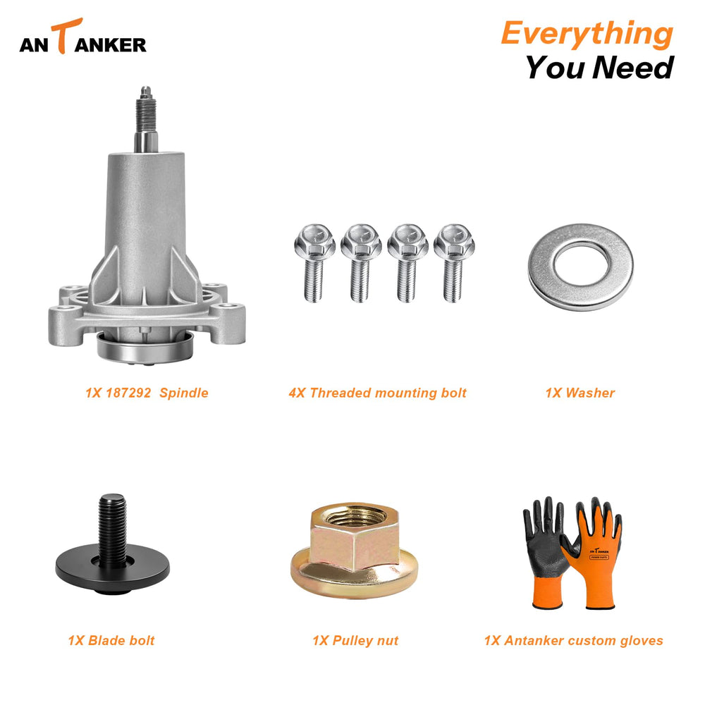 Antanker included hardware layout with bolts and blade bolt for quick on-hand installation