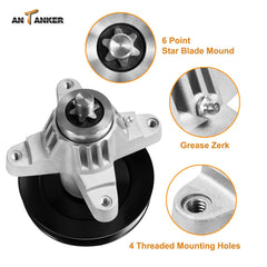 Antanker spindle grease zerk fitting visible for easy maintenance and longer life