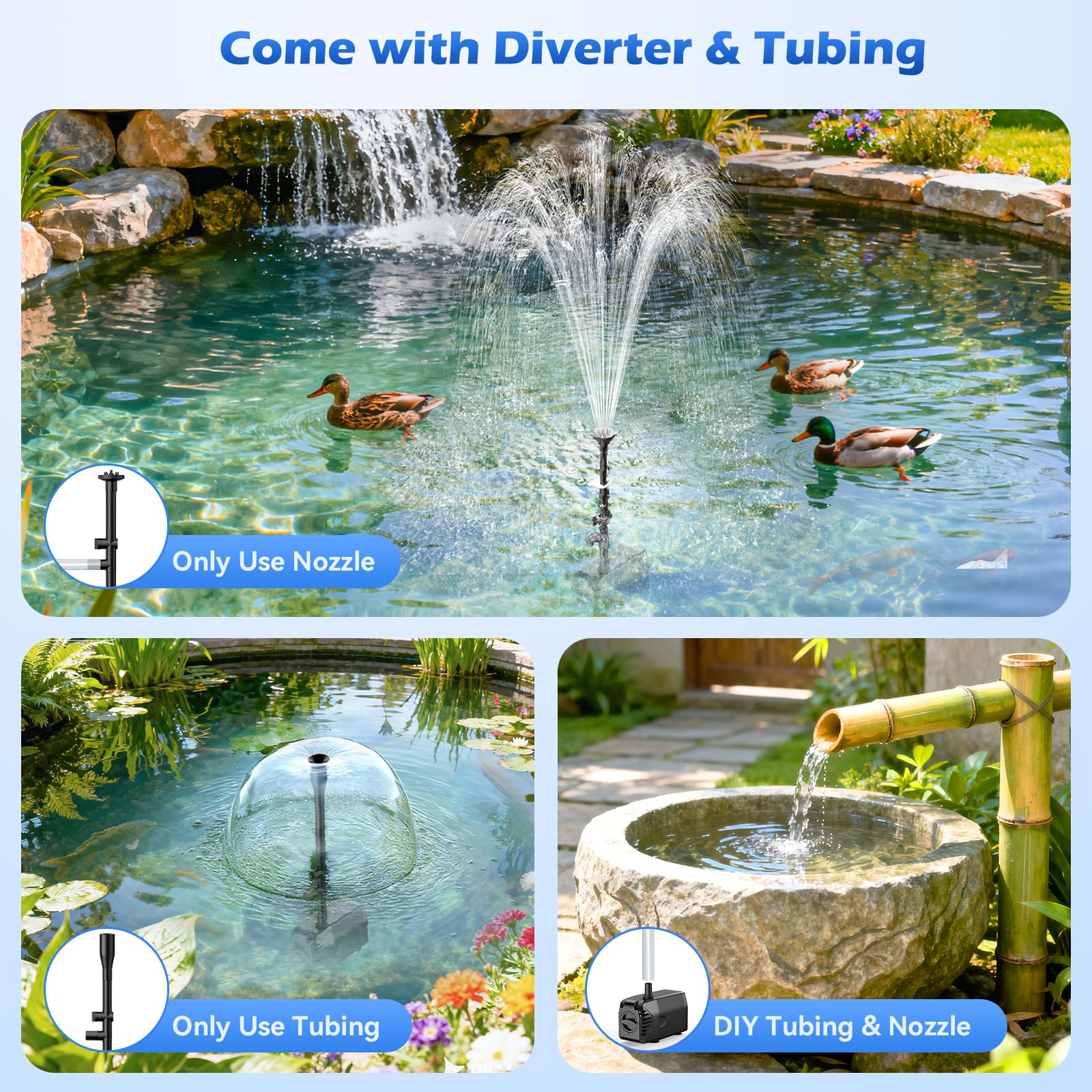 antfraer fountain flowing in garden demonstrating elevated water movement and visual appeal