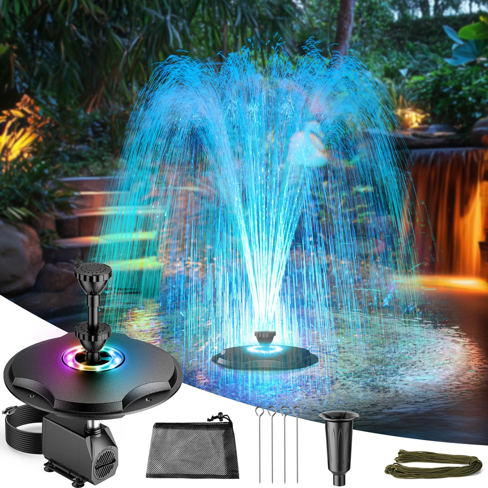 antfraer front view of floating fountain showcasing sleek design and easy placement
