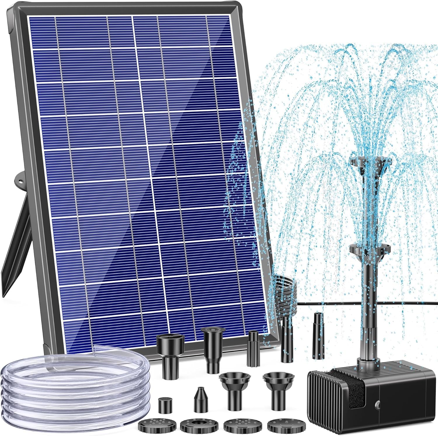 antfraer front view of complete solar pump kit showing easy installation