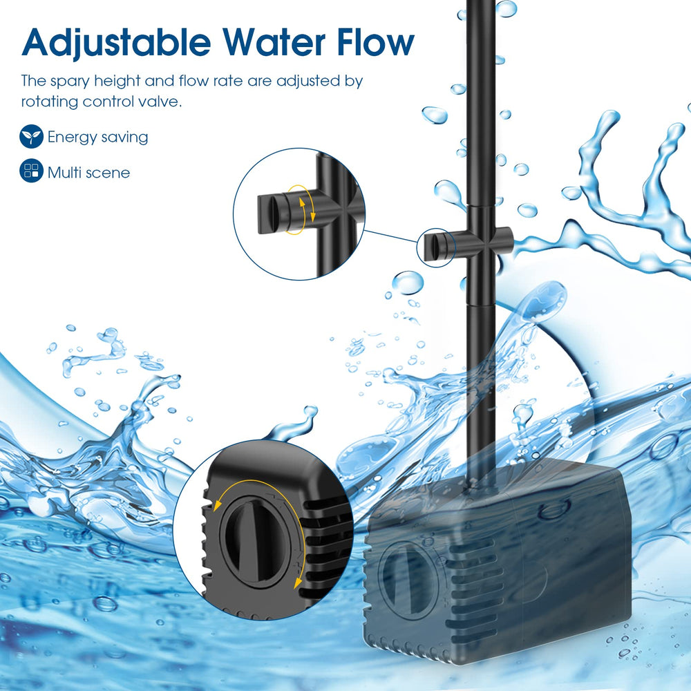 antfraer powering garden waterfall, creates decorative moving water feature