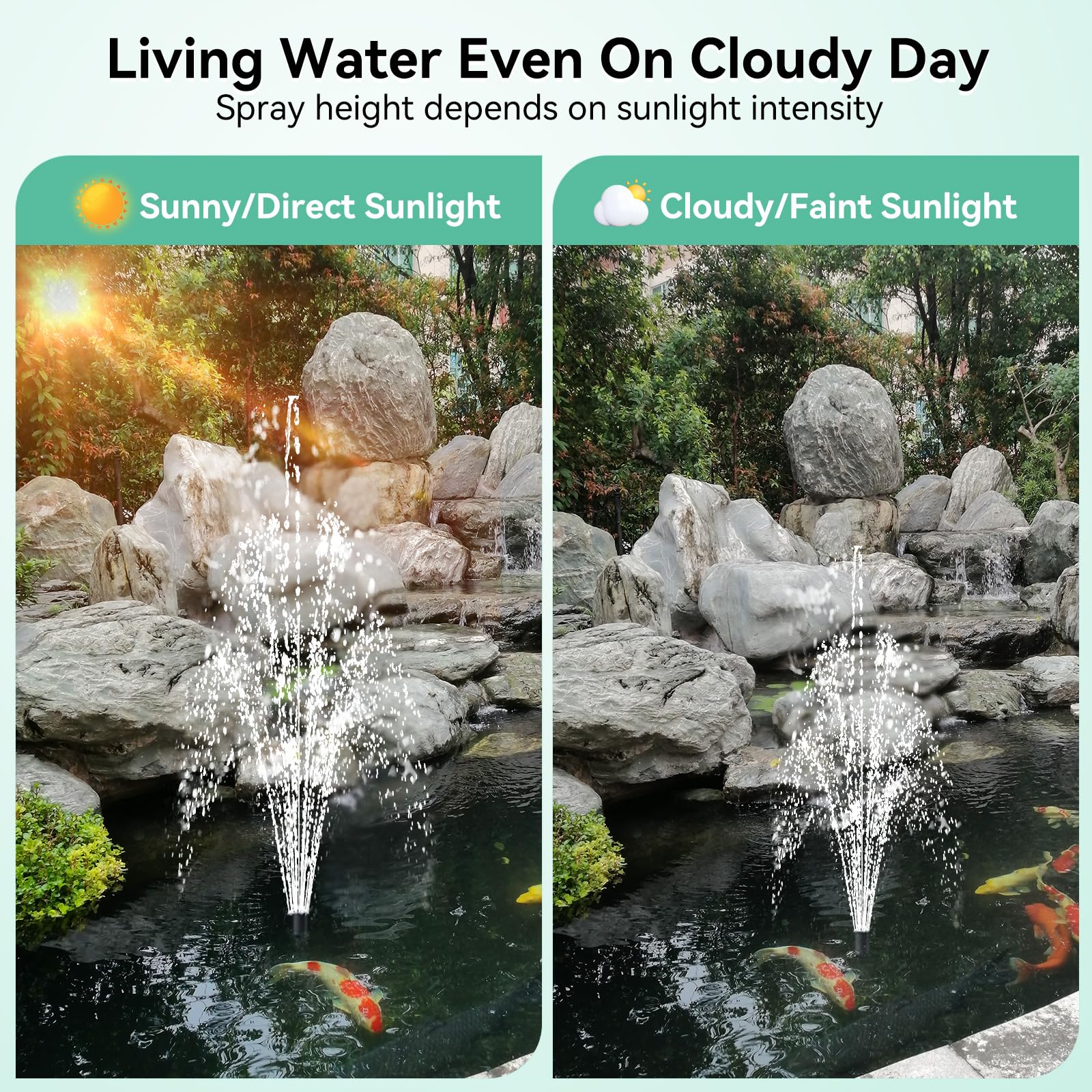 antfraer installed in small pond to circulate water and enhance oxygenation benefit