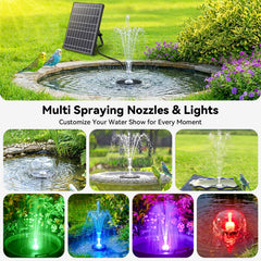 antfraer RGB LED ring closeup illuminating water with vivid colors for nighttime attraction