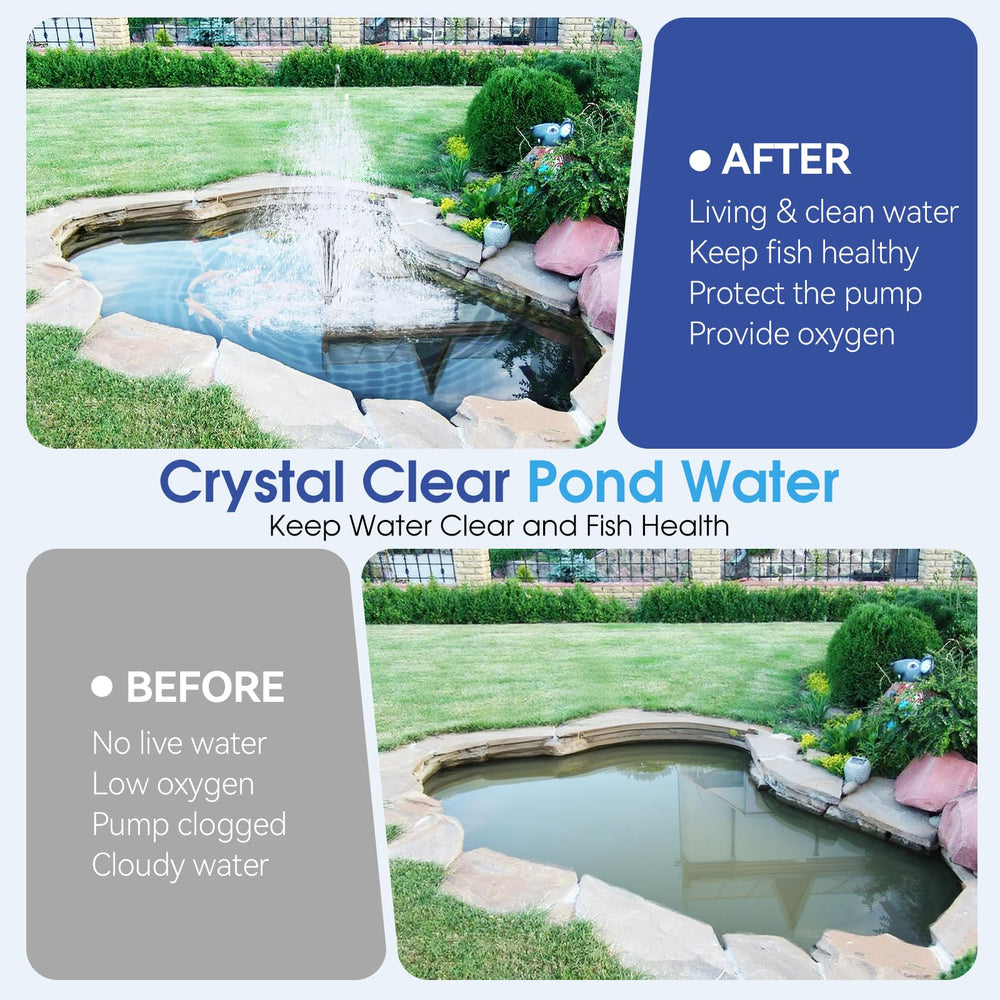 antfraer low-noise pump with three nozzle options displayed for customizable fountain patterns benefit