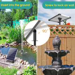 Antfraer pump submerged in a backyard pond circulating water and attracting wildlife