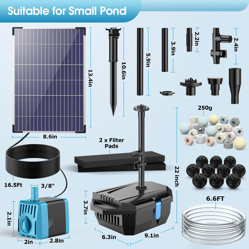 antfraer size scale next to common object showing compact dimensions for small ponds
