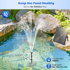 antfraer solar panel and long lead cord enabling optimal sun placement and steady flow