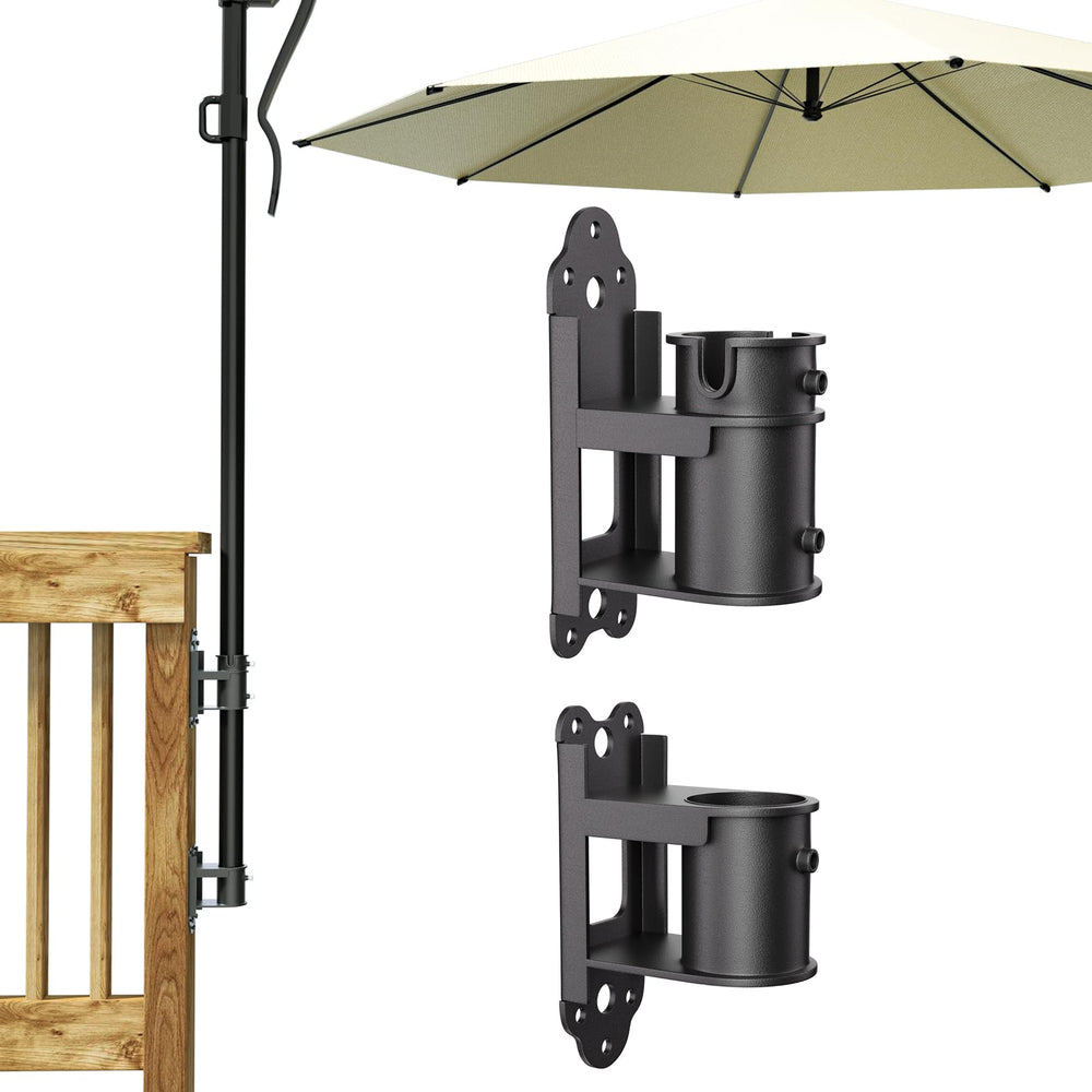 Antsky front view of umbrella holder showing compact design and secure mount