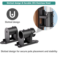 Antsky holder mounted on wooden railing showing space-saving installation