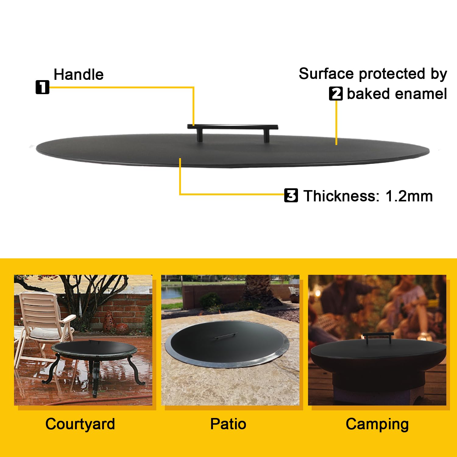Anyerosa rounded edge detail provides safer handling and prevents scrapes