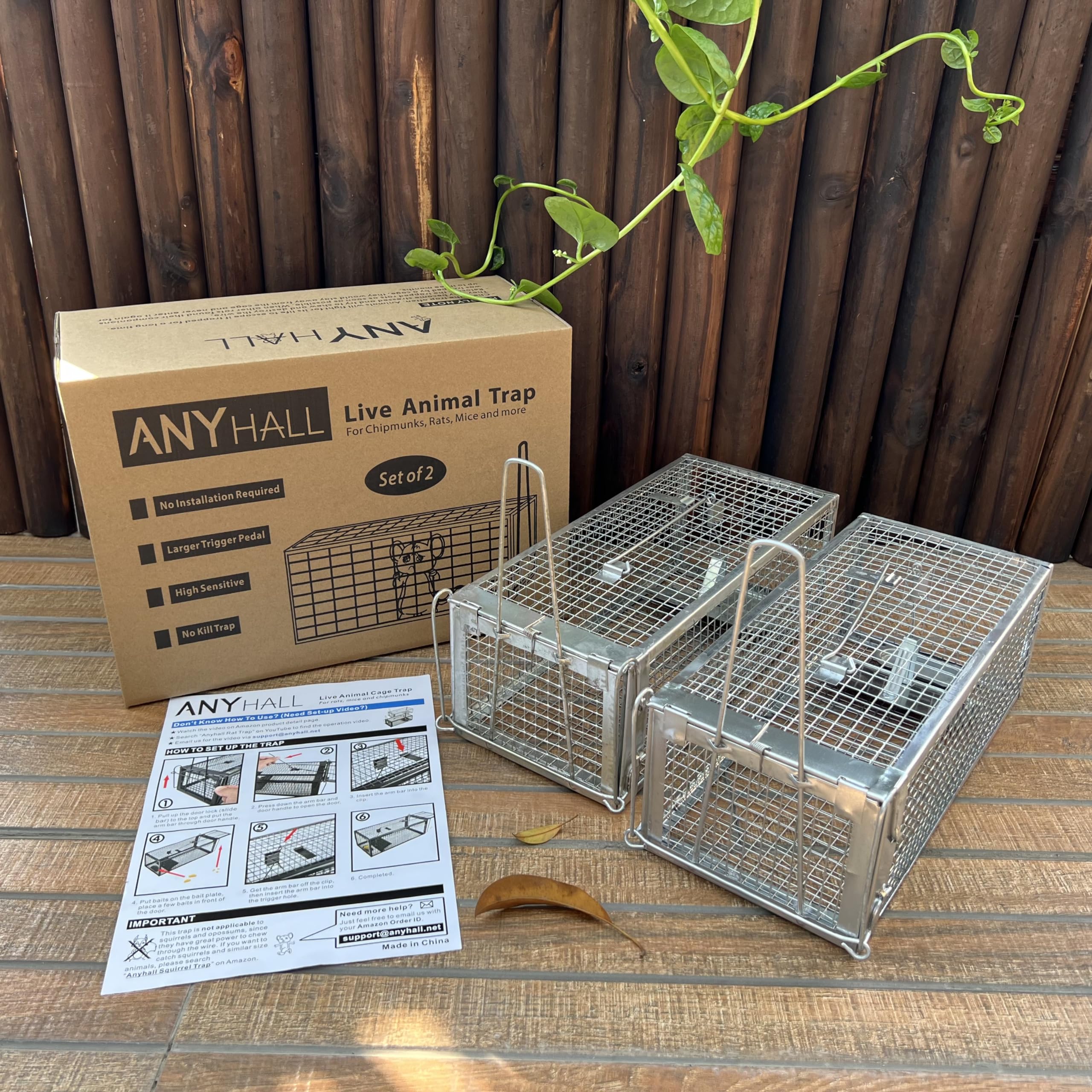 Anyhall trap placed in a garden setting showing discreet outdoor use and effectiveness