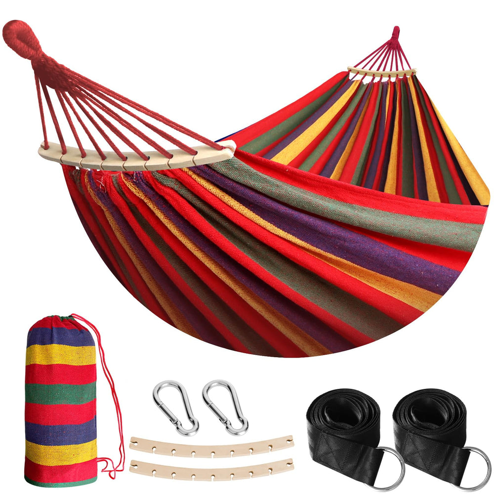 ANYOO front view of hammock laid out showing full bed and color, inviting relaxation
