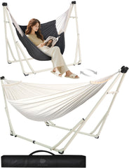 ANYOO front view of assembled stand showing stable frame and quick setup benefit