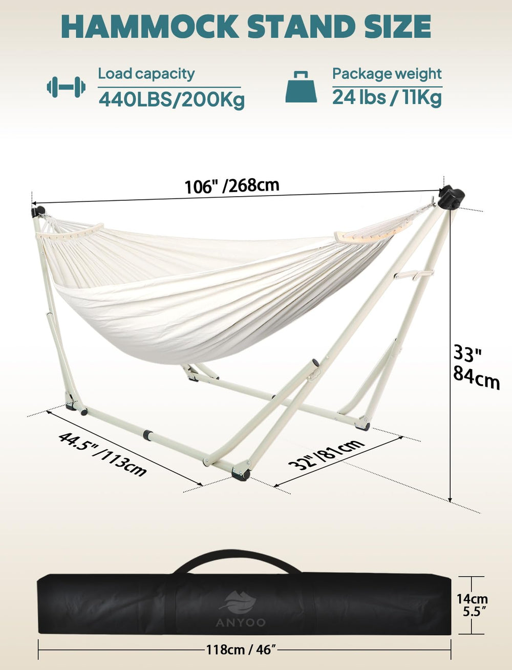 ANYOO hammock chair configuration in use demonstrating upright relaxation benefit