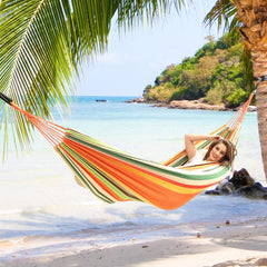 ANYOO hammock close-up of cotton weave highlighting comfort and durability