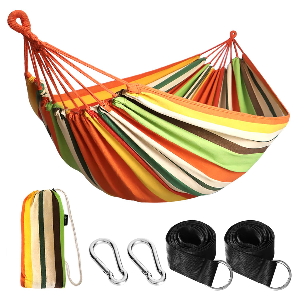 ANYOO hammock front view showing roomy sleeping surface and sturdy weave