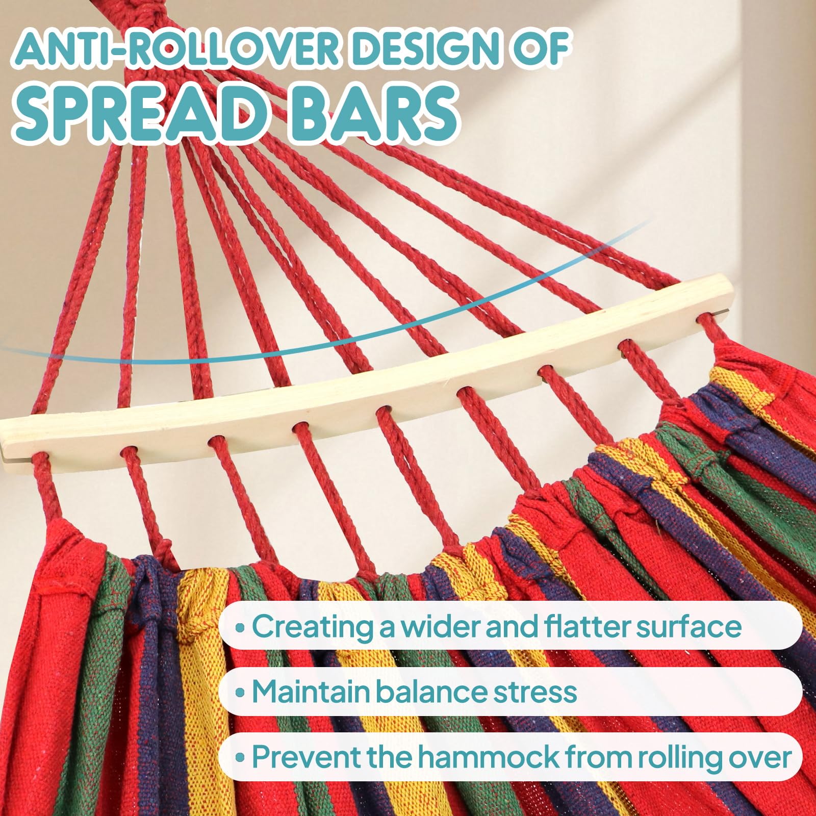ANYOO hammock in use in backyard demonstrating relaxed lounging and stability