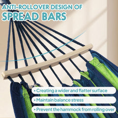 ANYOO hammock in use in backyard demonstrating comfortable lounging benefit