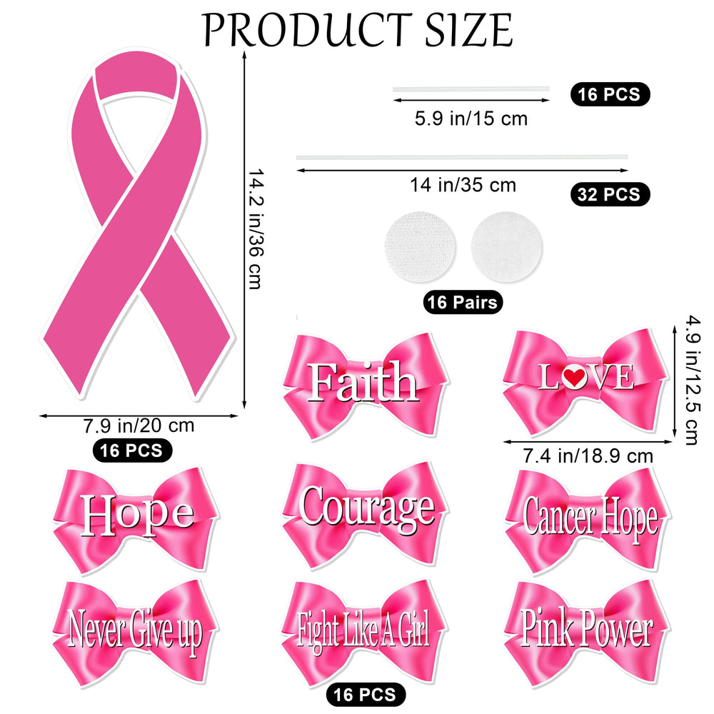 Aodaer close-up of printed pink ribbon graphic highlighting weatherproof material and clear visibility