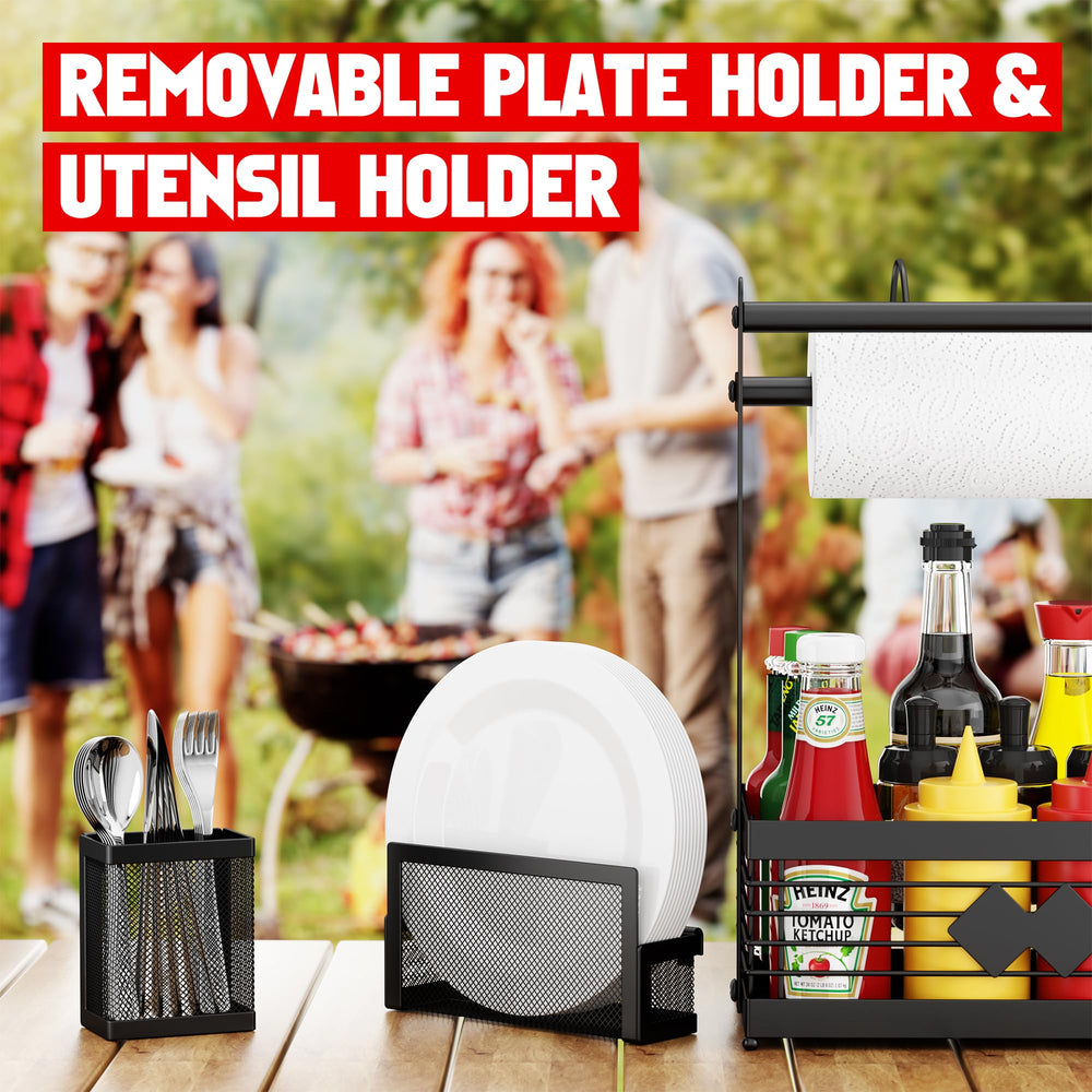 Aofmee tool hooks holding spatula and tongs for easy access