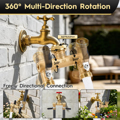 AOGCXDR close view of independent valve handles for precise water control
