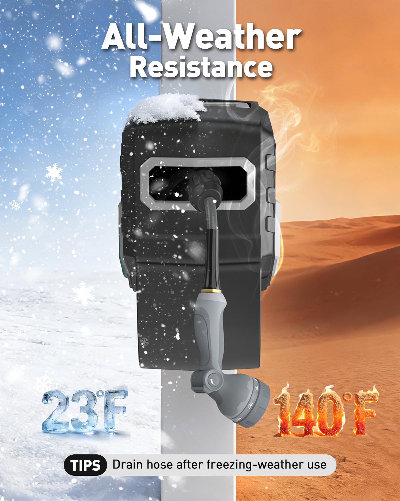AOGOW in-use image washing a car showing fast high-flow watering efficiency