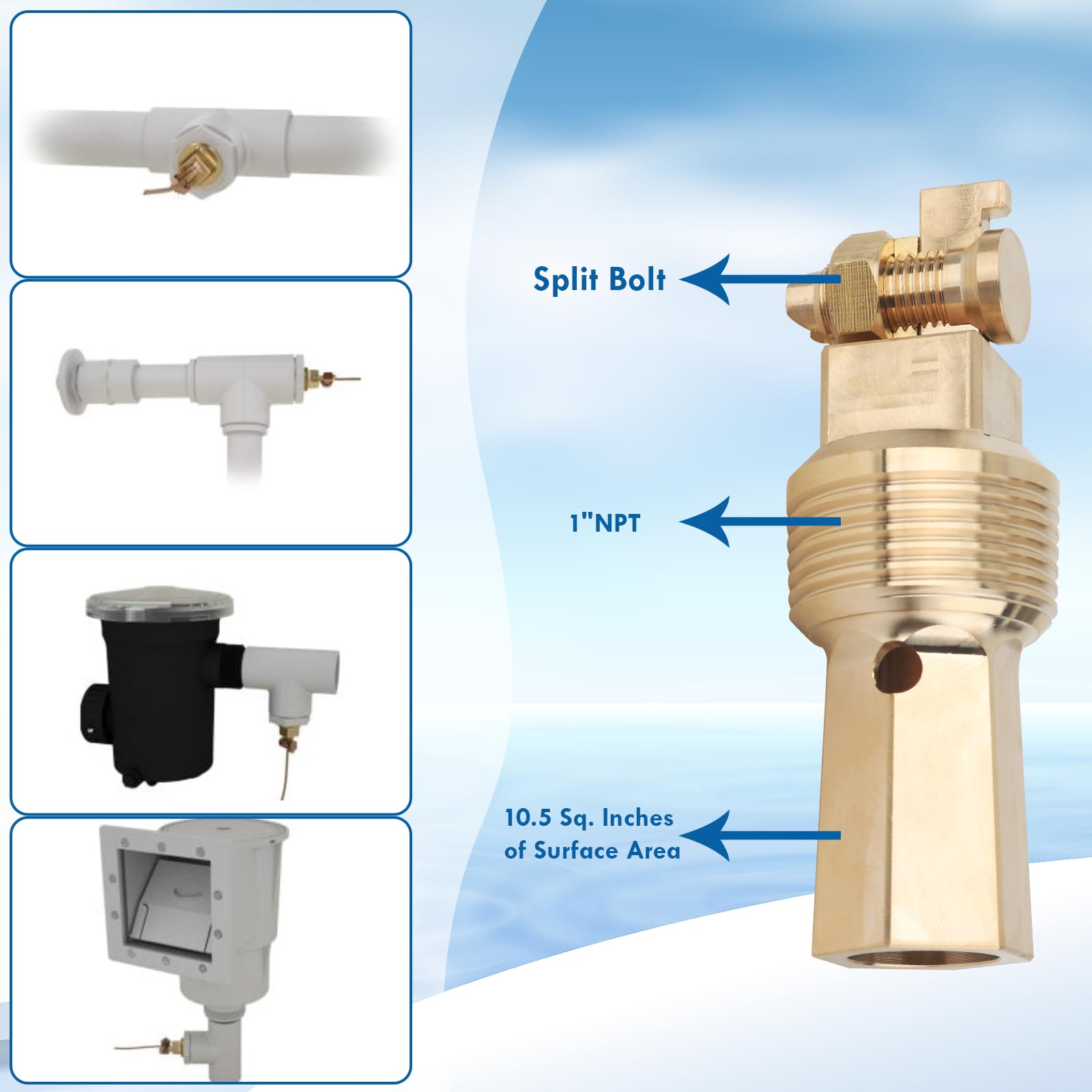 Aoheke PB-2008 with bonding conductor attached showing reliable electrical connection