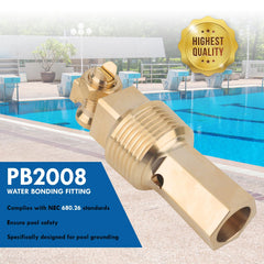 Aoheke PB-2008 installed on return pipe demonstrating easy inline bonding