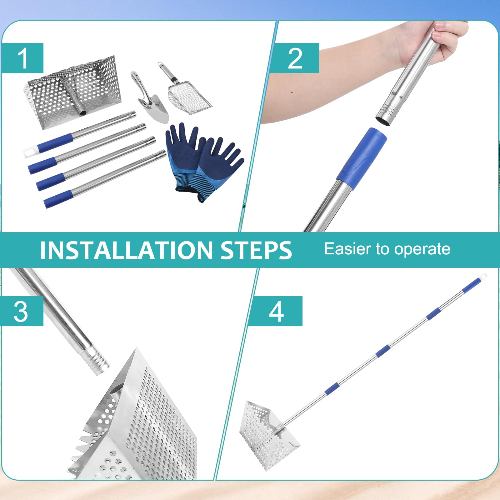 Aoiaute included gloves and pole for protected, supported digging