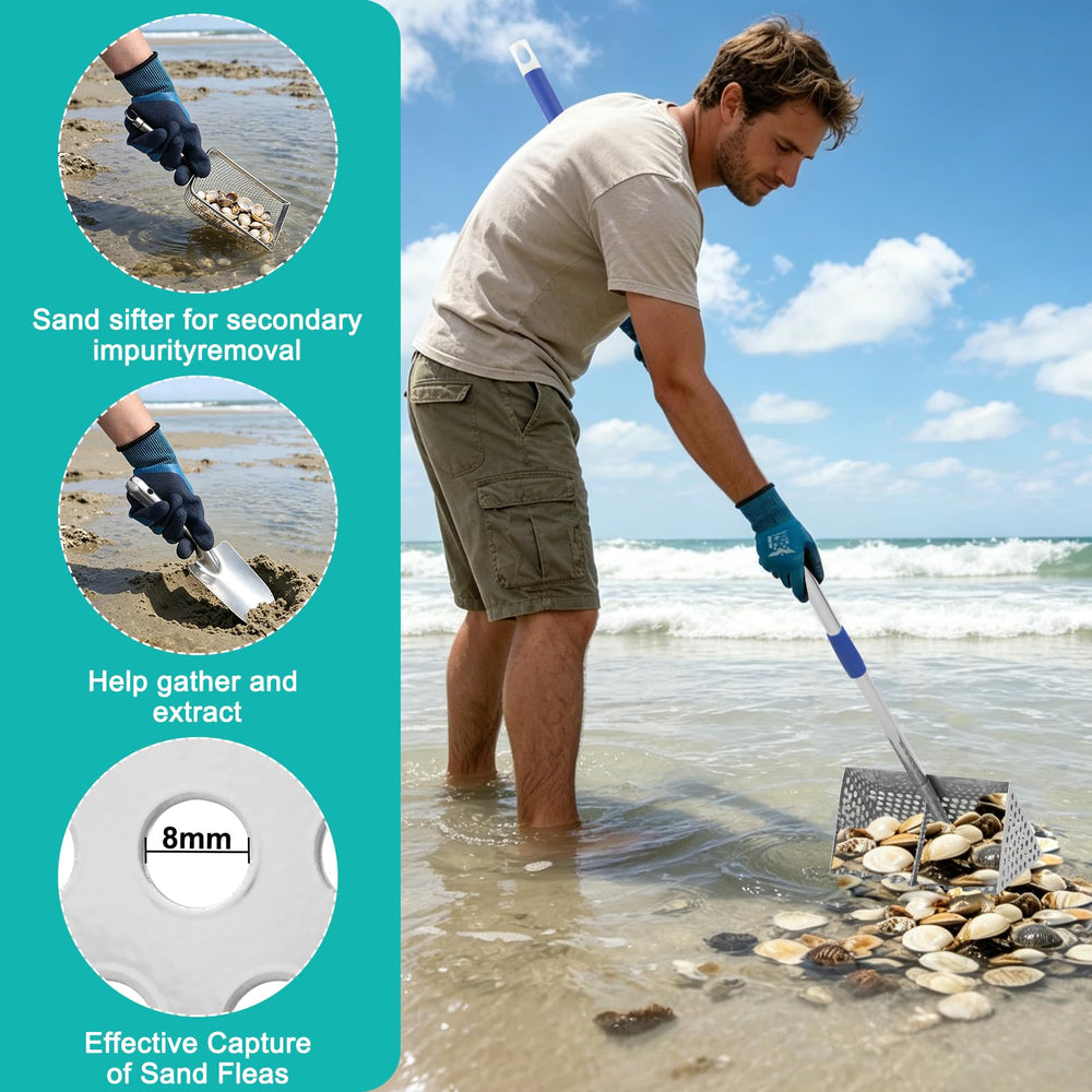 Aoiaute stainless steel shark-tooth edge close-up for efficient digging