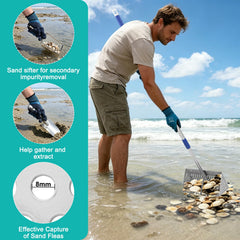 Aoiaute stainless steel shark-tooth edge close-up for efficient digging
