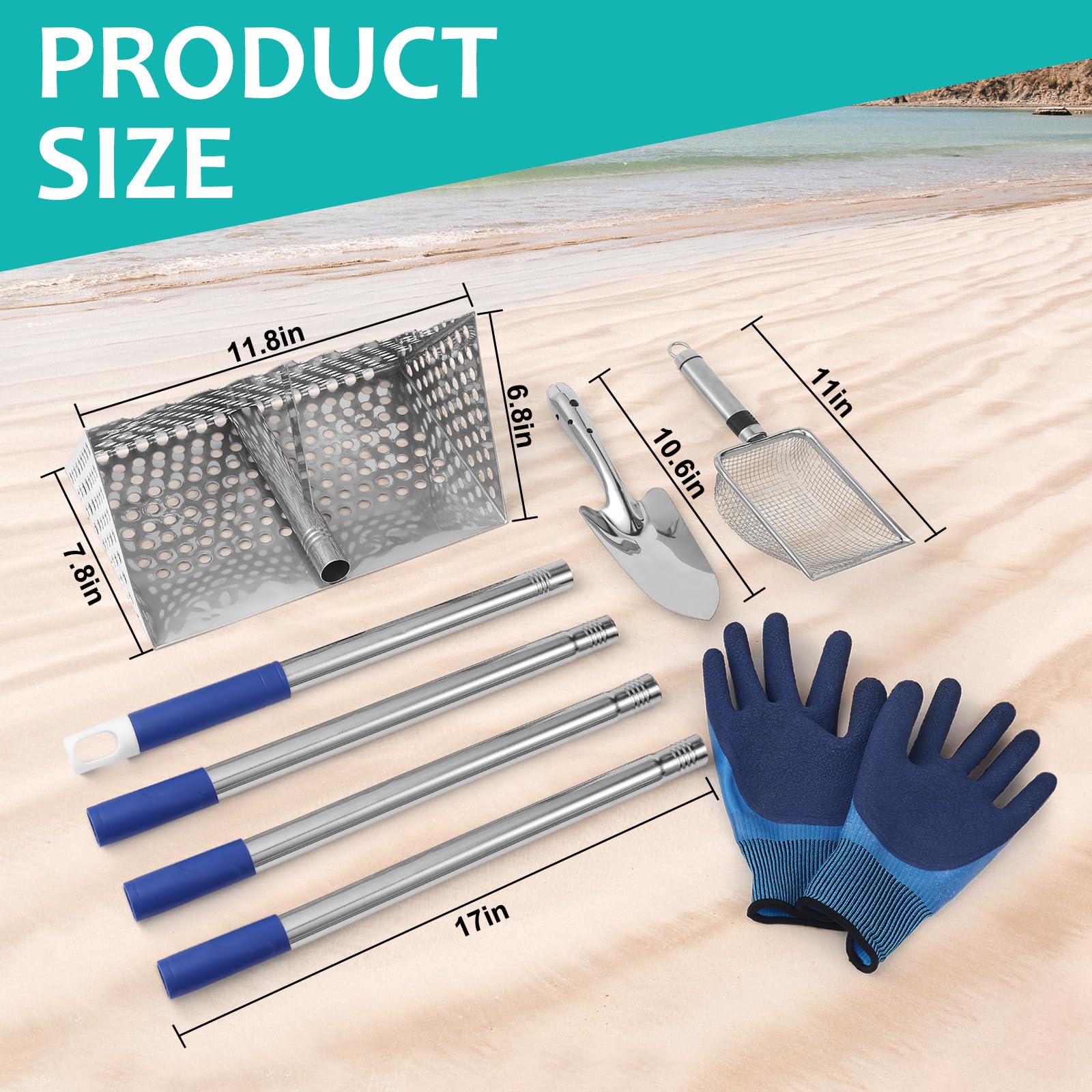 Aoiaute shovel transferring sand into sifter for cleaner results