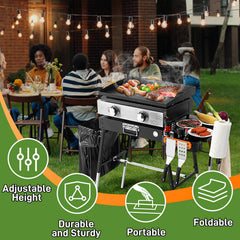 AOKEMAi grill table folded compact for easy transport and storage benefit