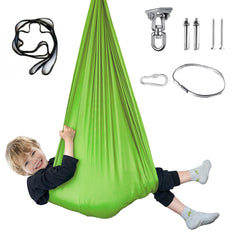 Aokitec front view hammock showing cozy cocoon for calming comfort