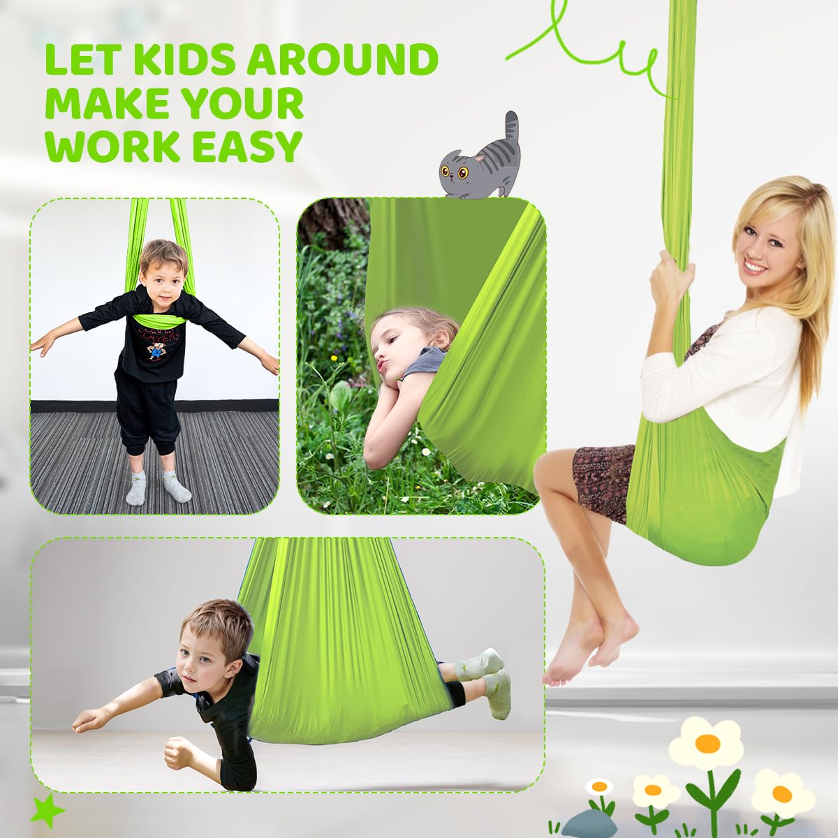 Aokitec outdoor tree-mounted swing demonstrating portable relaxation spot