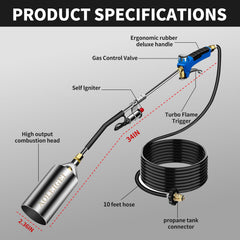 AOLEIGEI close-up of 10ft hose highlighting flexibility and safe-distance operation