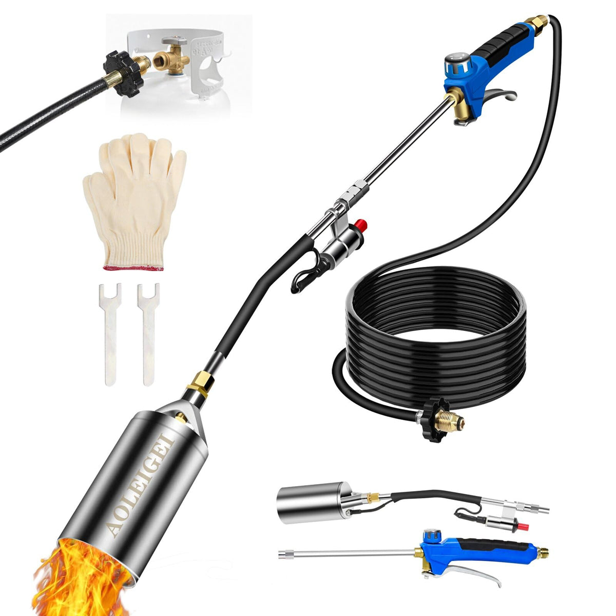AOLEIGEI torch front view showing controls and rugged construction for reliable performance