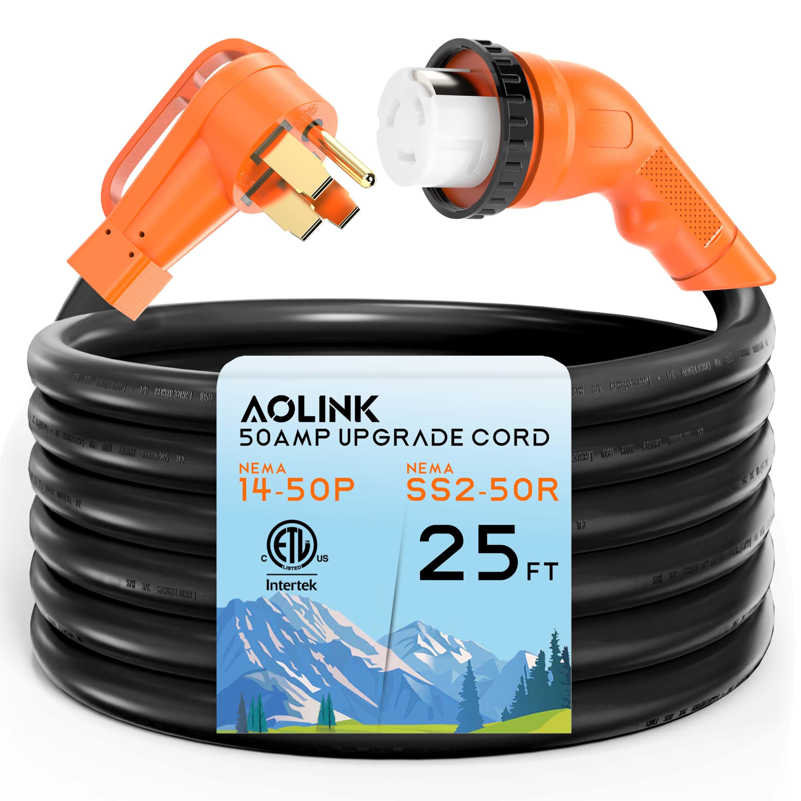 AOLINK front packaging showing 25ft cord and features for quick identification and benefit