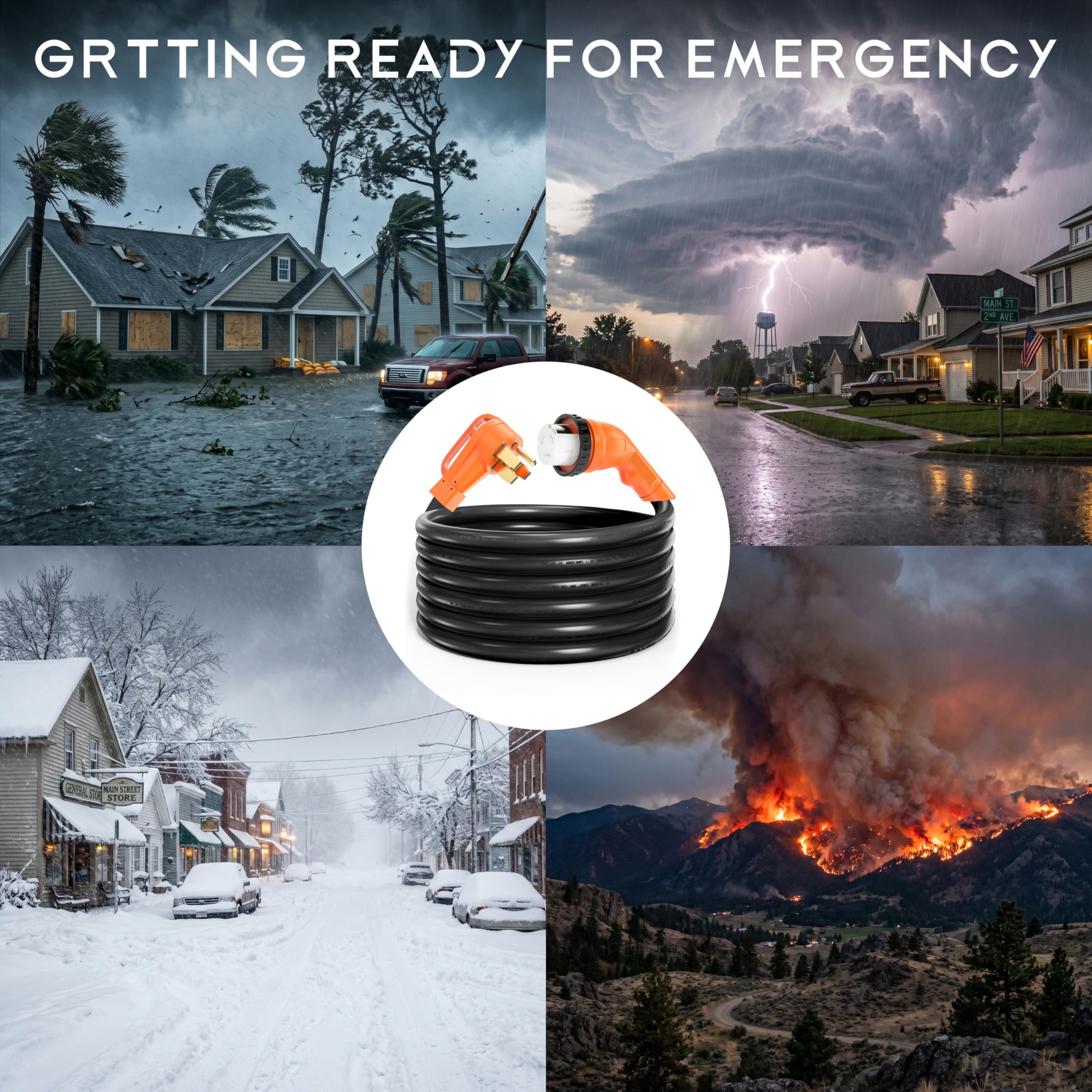 AOLINK connected to home generator in storm-prep setup showing emergency power reliability